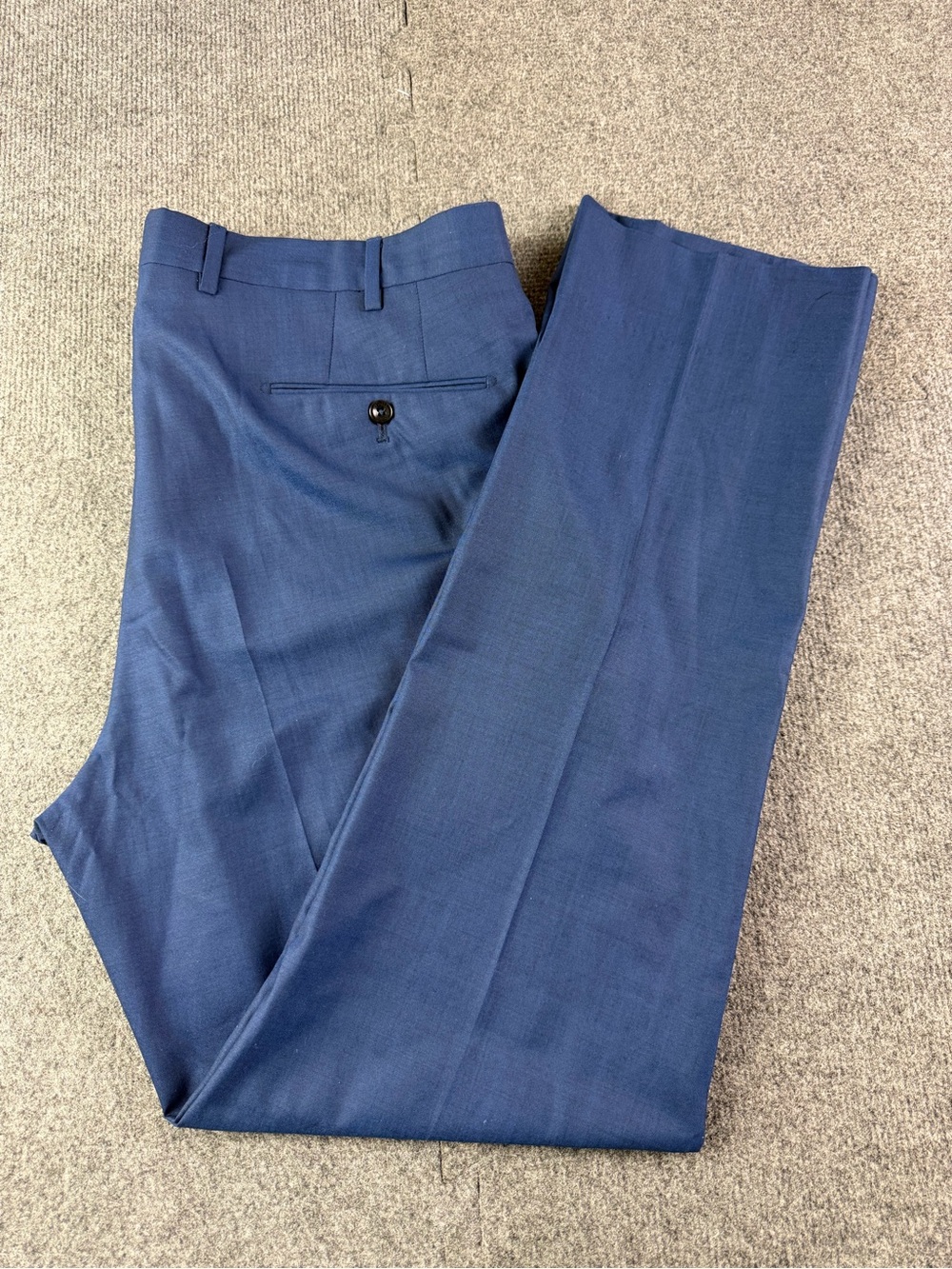 Incotex Standard Fit Mens Super 130’s Wool Dress Pants Size 38x33 Blue